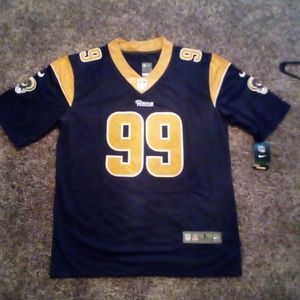 Nike On Field NFL Jersey Los Angeles Rams Aaron Donald # 99 Short Sleeve Mens L